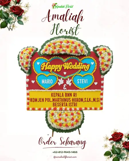 Papan Bunga Pernikahan Brabasan